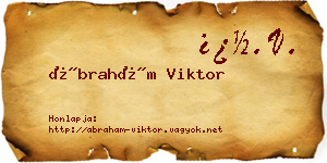 Ábrahám Viktor névjegykártya
